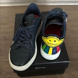 PS Paul Smith Dark Navy Sneakers with Multicolor Detail- US 7.5 (EU38)